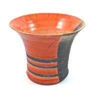 vaso raku arancio